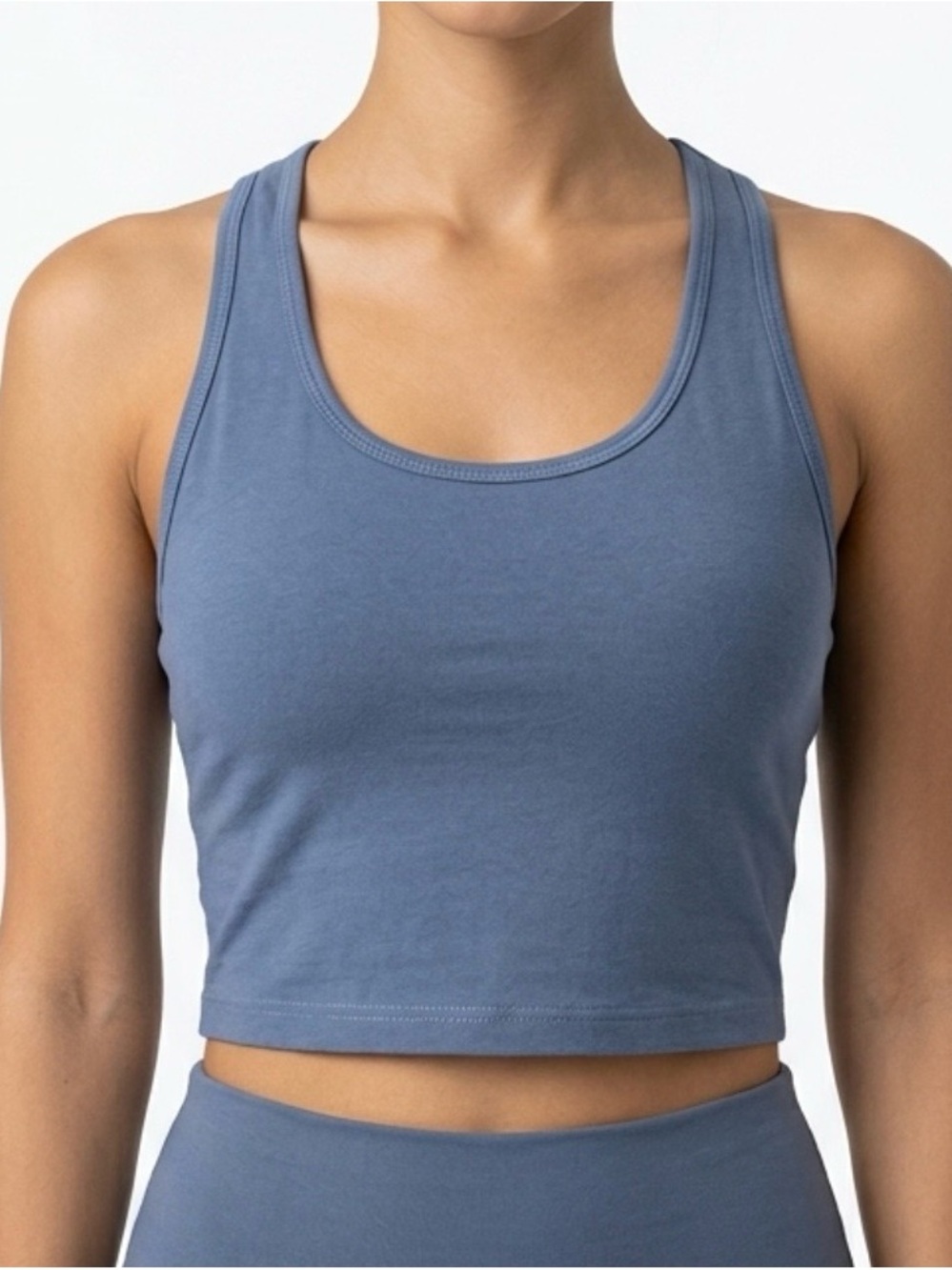 XHILARATION Blue Racerback Crop Tank Top - Women Workout Top. Size XL